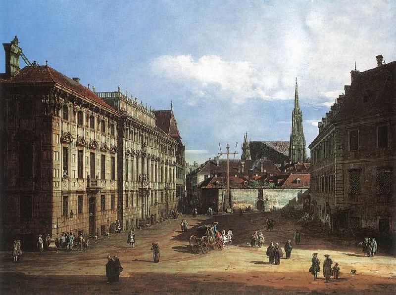 BELLOTTO, Bernardo Vienna, the Lobkowitzplatz oil painting image